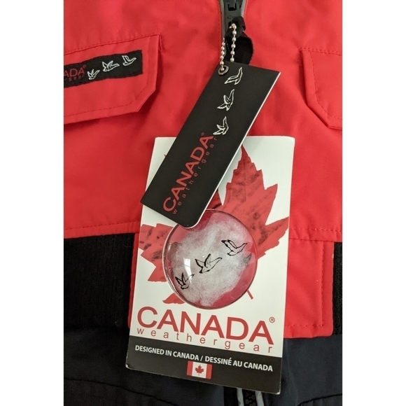 🆕 Canada Weathergear Red and Black Hooded Snowsuit - Picture 4 of 7